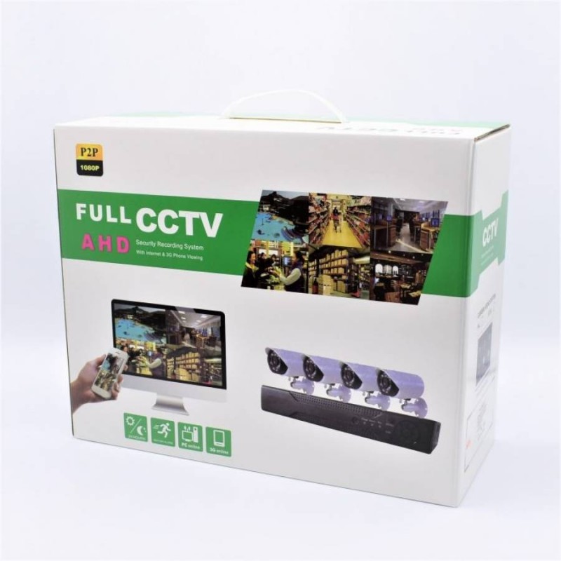 Sistem de supraveghere CCTV FULL HD, Kit DVR cu 4 camere exterior / interior