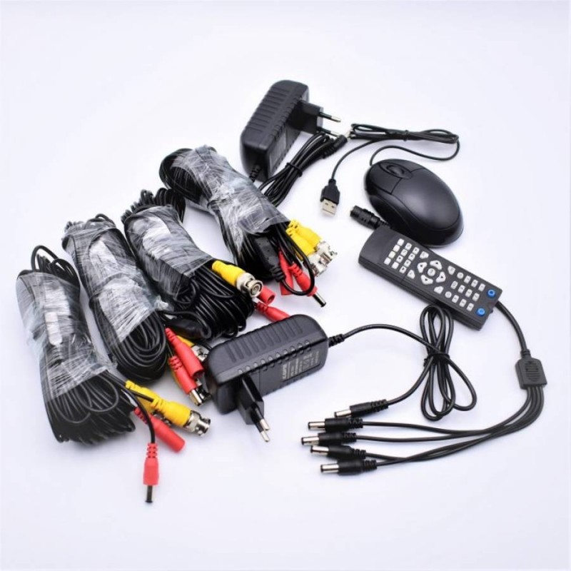 Sistem de supraveghere CCTV FULL HD, Kit DVR cu 4 camere exterior / interior