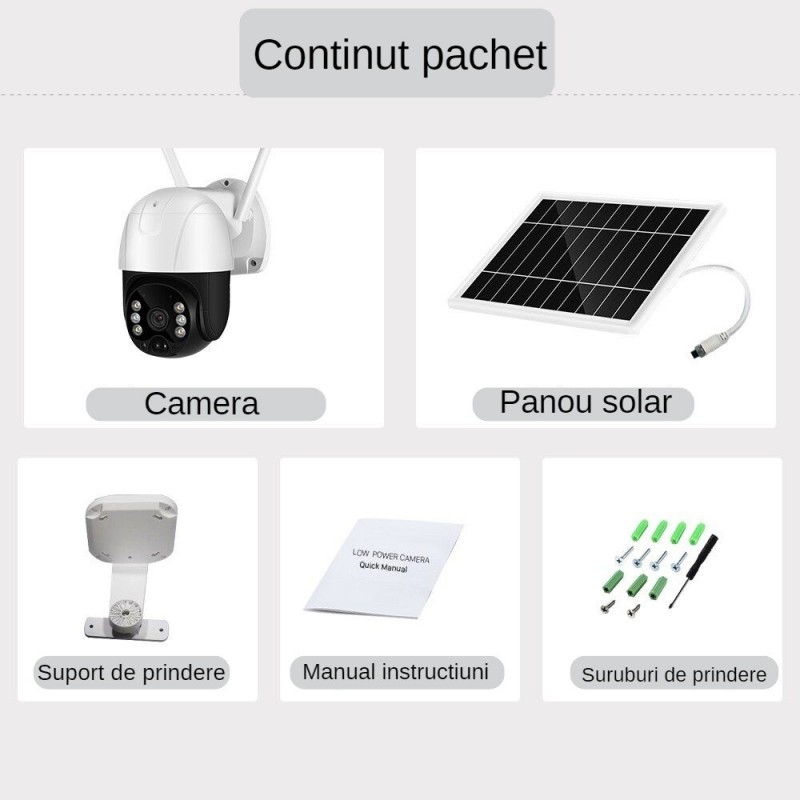 Cameră Smart WI-FI cu Panou Solar