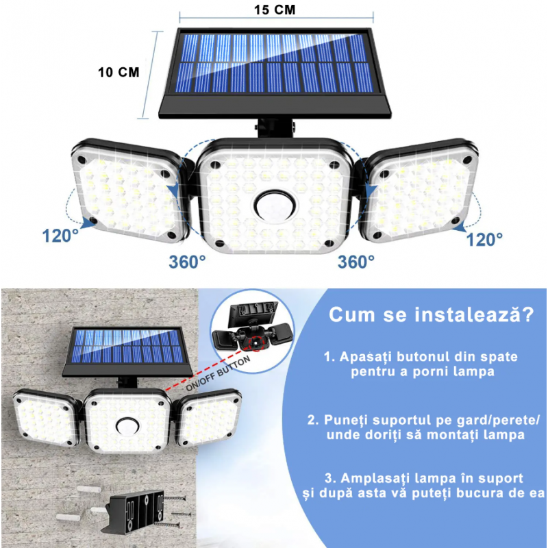 Set 2 Lămpi, 33 W, LED