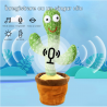 Jucărie Cactus, Cablu USB, Acumulator, Dansează, Imită, Cantă, Educativ, Verde