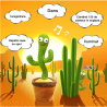 Jucărie Cactus, Cablu USB, Acumulator, Dansează, Imită, Cantă, Educativ, Verde