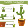 Jucărie Cactus, Cablu USB, Acumulator, Dansează, Imită, Cantă, Educativ, Verde