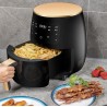 Friteuză cu aer cald AirFryer 2400W, capacitate 6L si afișaj digital, LCD Touch control