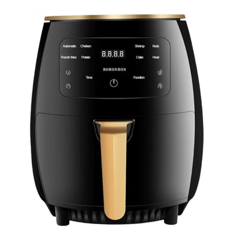 Friteuză cu aer cald AirFryer 2400W, capacitate 6L si afișaj digital, LCD Touch control