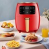 Friteuză cu aer cald AirFryer 2400W, capacitate 6L si afișaj digital, LCD Touch control