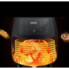 Friteuză cu aer cald AirFryer 2400W, capacitate 6L si afișaj digital, LCD Touch control