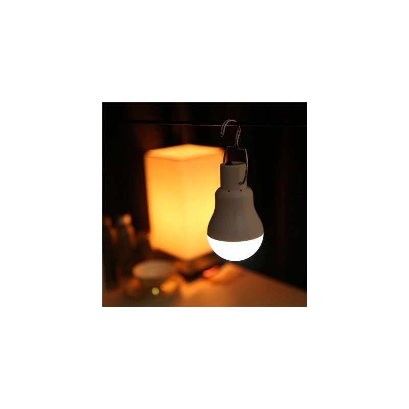 Bec cu leduri portabil 5W, LL-028 si mini panou solar inclus