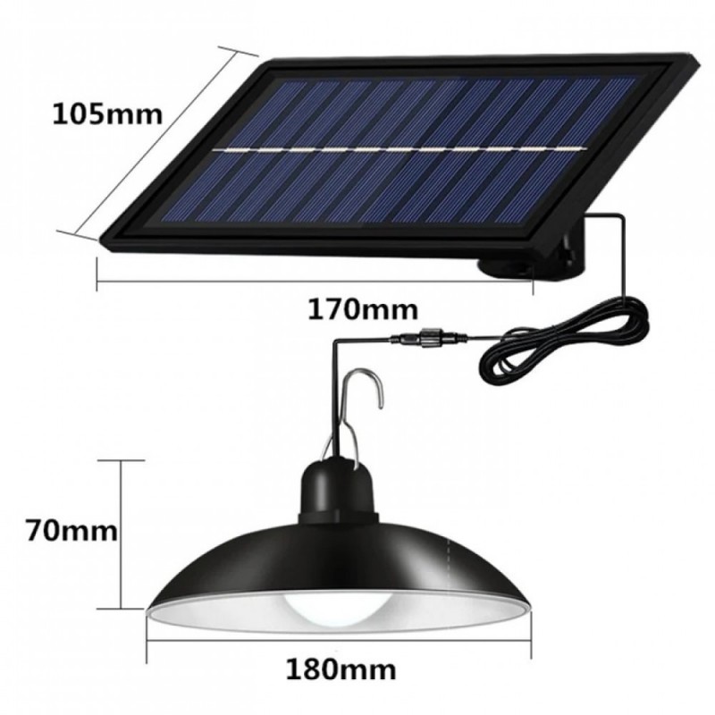 Set panou Solar cu Becuri LED cu Aplică, telecomandă