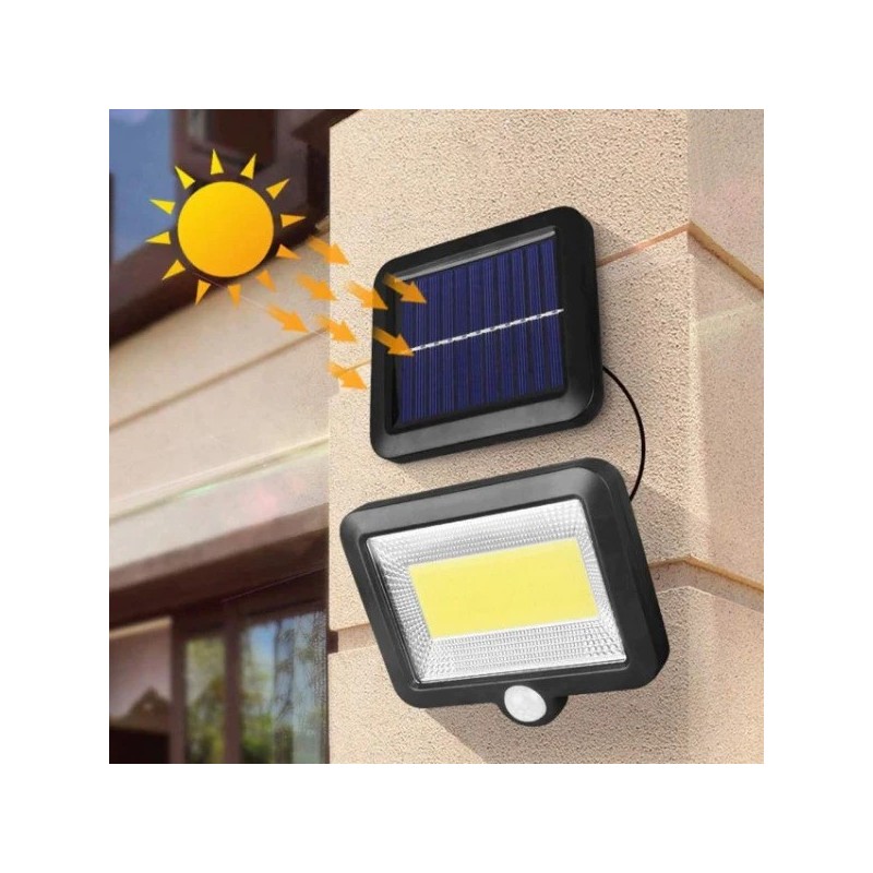 Set 6 x Lampă cu incarcare solară și senzor de mișcare SL-F100, putere 10W, protecție la umiditate și praf IP65