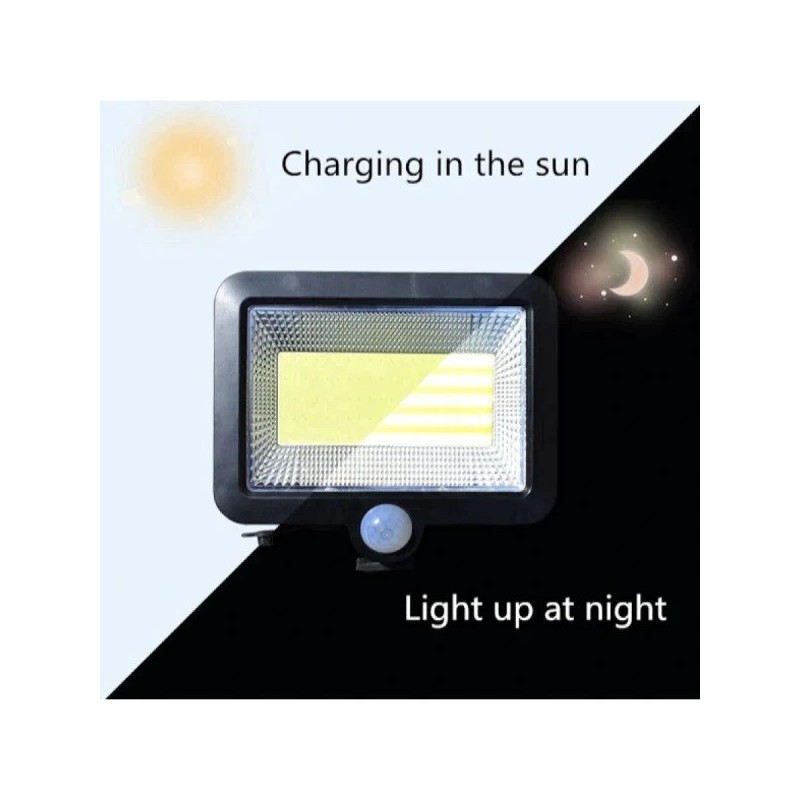 Set 6 x Lampă cu incarcare solară și senzor de mișcare SL-F100, putere 10W, protecție la umiditate și praf IP65