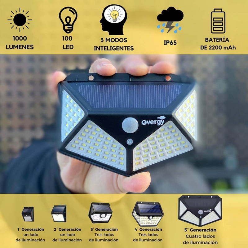 Set 10 lămpi solare 100 LED - 3 moduri de iluminare