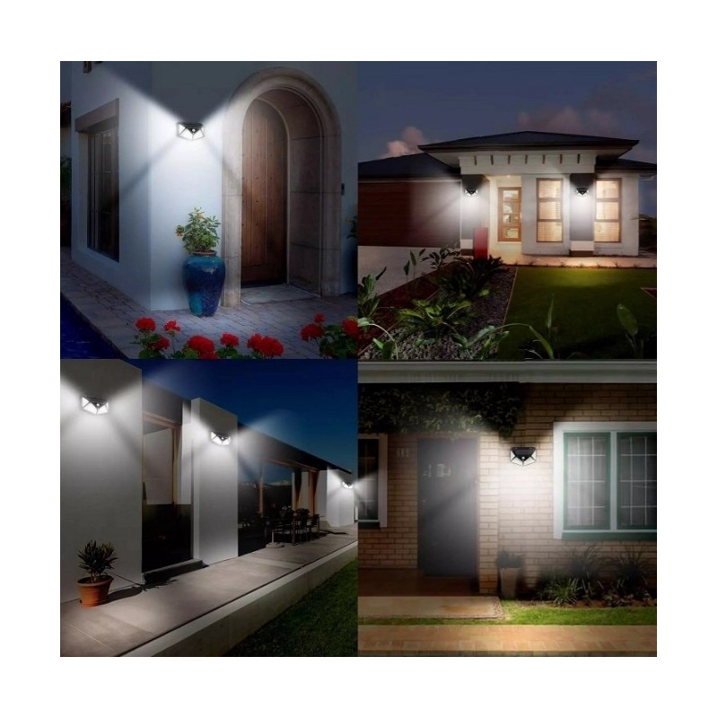 Set 10 lămpi solare 100 LED - 3 moduri de iluminare