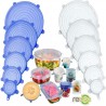 Set 12 capace flexibile din silicon, marimi diferite, transparente teleMAG