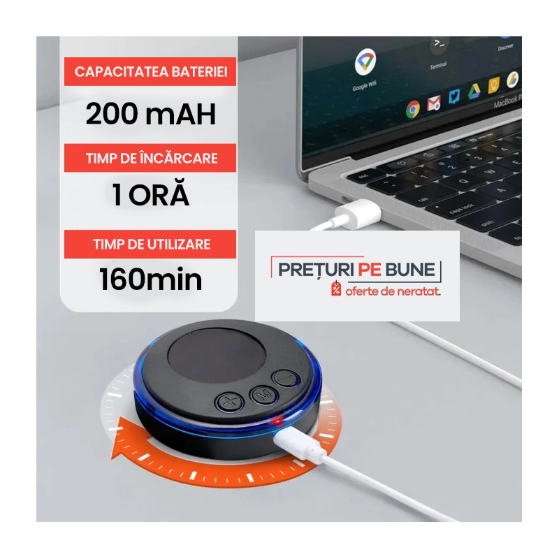 Set 1 + 1 Aparat Masaj 8 în 1 electric, portabil, ameliorează durerea