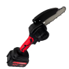 Mini drujbă cu lanț electric, 21V, 1500mAh, 2 Baterii, 2 Lanțuri, Roșu