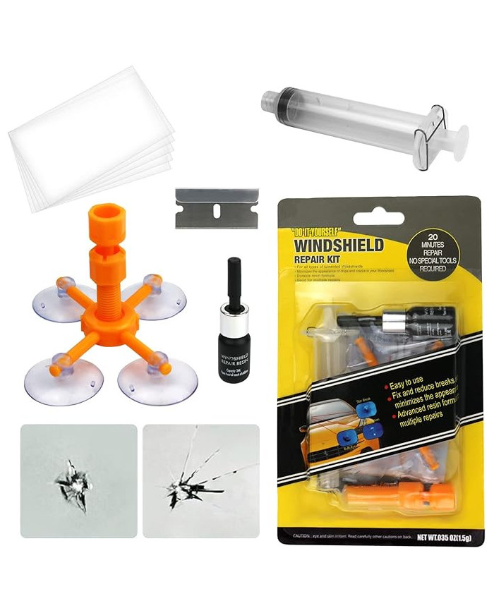 Kit Reparare Parbriz Auto Vanwoke – Crăpături și Zgârieturi Geamuri Auto