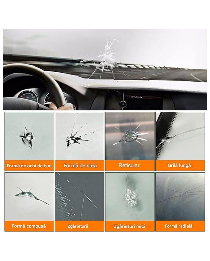 Kit Reparare Parbriz Auto Vanwoke – Crăpături și Zgârieturi Geamuri Auto