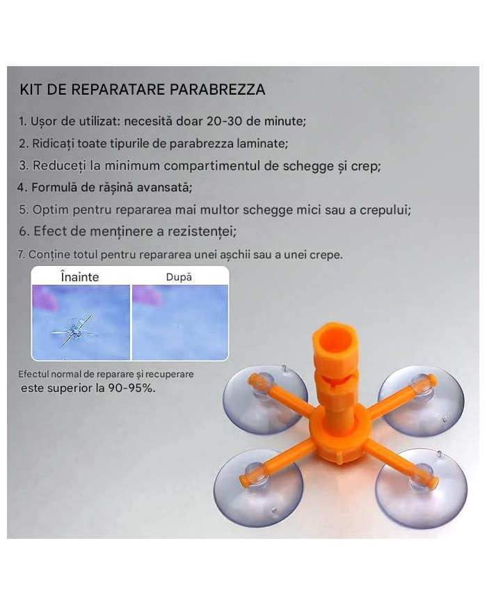 Kit Reparare Parbriz Auto Vanwoke – Crăpături și Zgârieturi Geamuri Auto